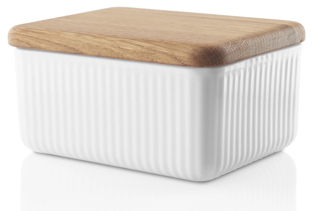 Nordic kitchen porcelán vajtartó, tölgyfa fedővel, Legio Nova - Eva Solo