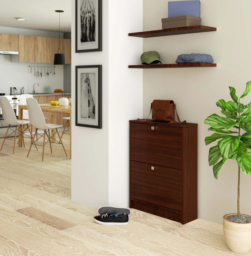 Cipőtároló Simran (wenge). Akció -19%. 1068555