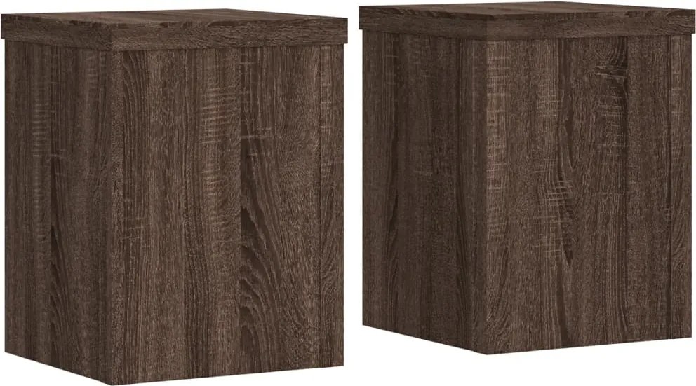 vidaXL 2 db barna tölgy szerelt fa növénytartó állvány 15 x 15 x 20 cm