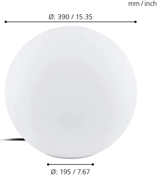 Eglo 98106 - LED RGBW kültéri lámpa MONTEROLO-C 1xLED/9W/230V IP65 ?390