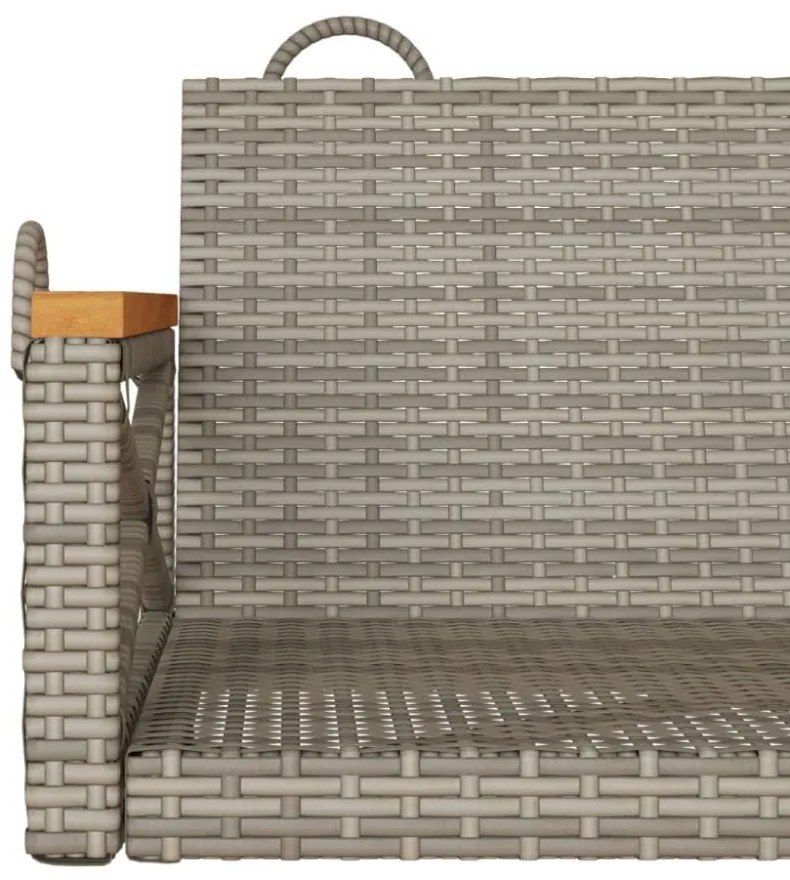szürke polyrattan hintapad 63 x 62 x 40 cm