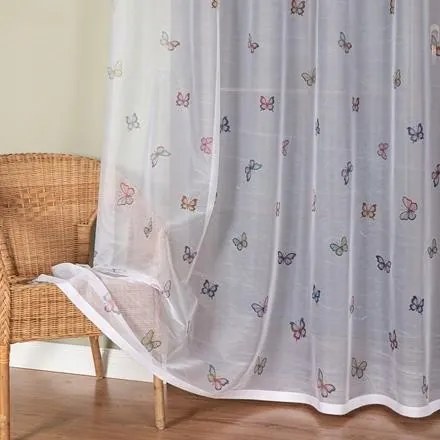 Pillangó függöny gyerekszobába, kislánynak, szalagos 400x230