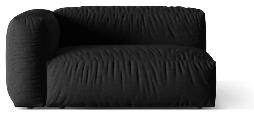 Fekete kanapé modul (bal oldali) Martina – Micadoni Home