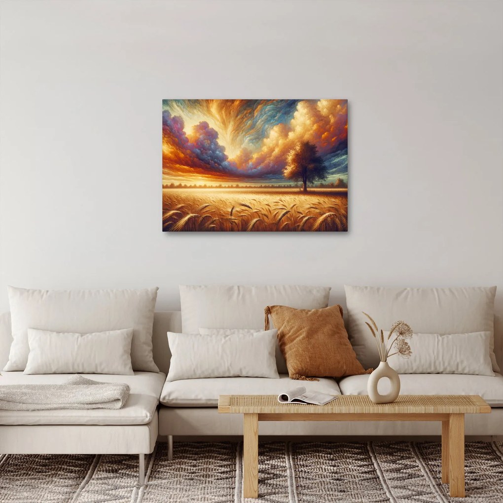 Kép – Fa a mezőn (70x50 cm)