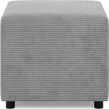 Zeus puff, kordbársony, 50x50, szürke