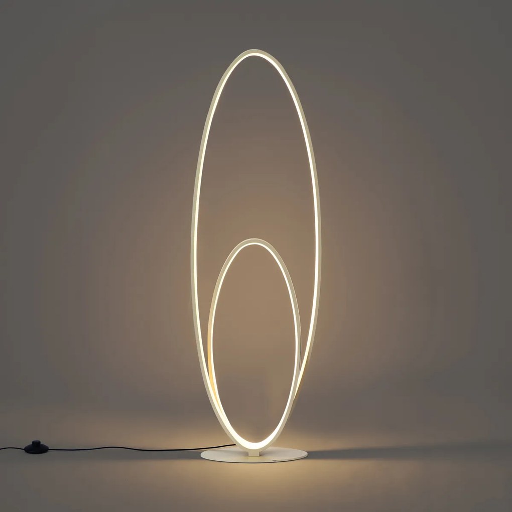Design állólámpa bézs LED-del, 3 fokozatban szabályozható - Boomerang