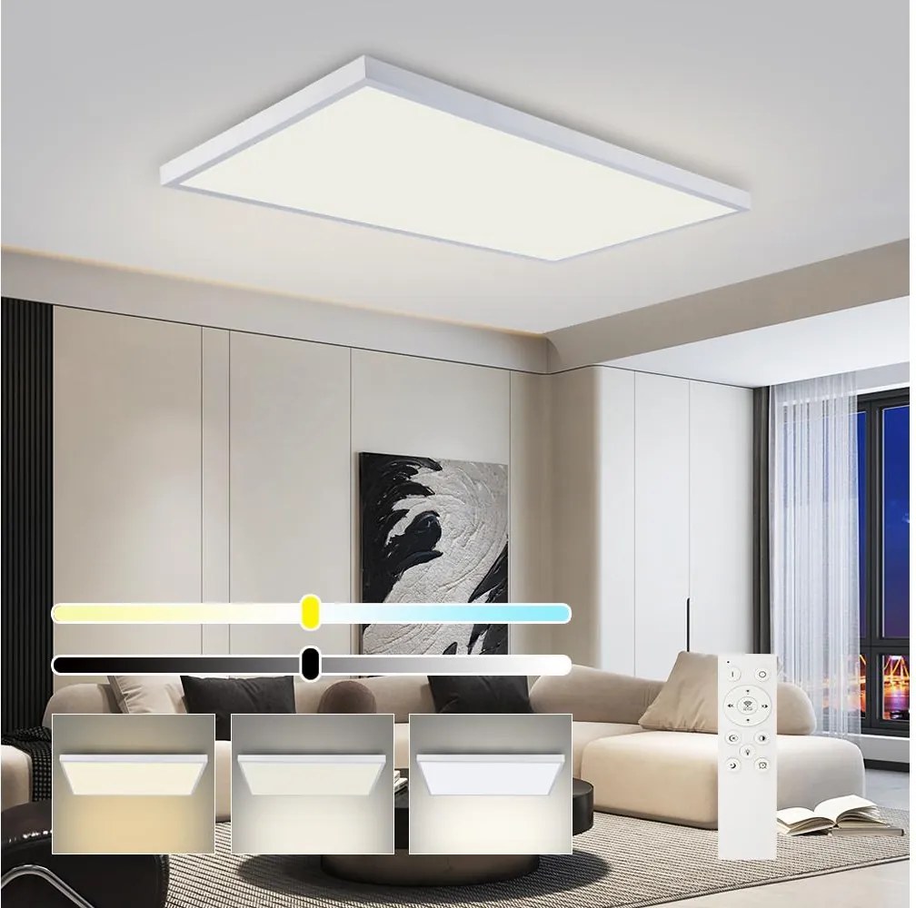 Brilagi-LED Fényerőszabályozható fürdőszobai lámpatest FRAME SMART LED/96W/230V IP44 fehér + távvezérlő
