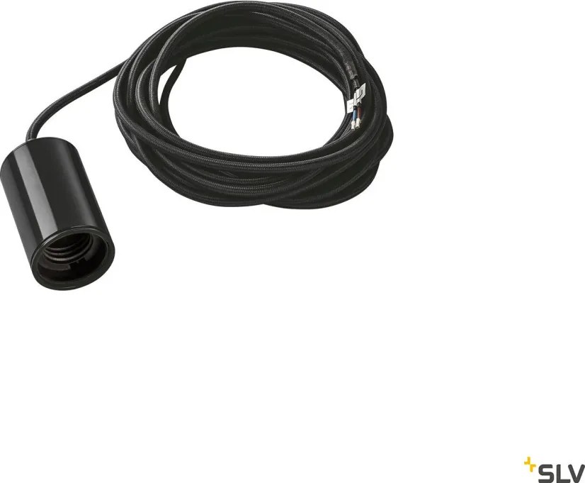 SLV 132690 FITU Hengeres Függesztett Lámpa Fekete E27 IP20
