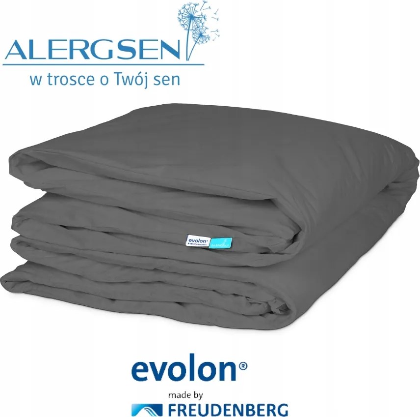 Atkák elleni paplanhuzat Antiallergén Evolon 180x200 szürke
