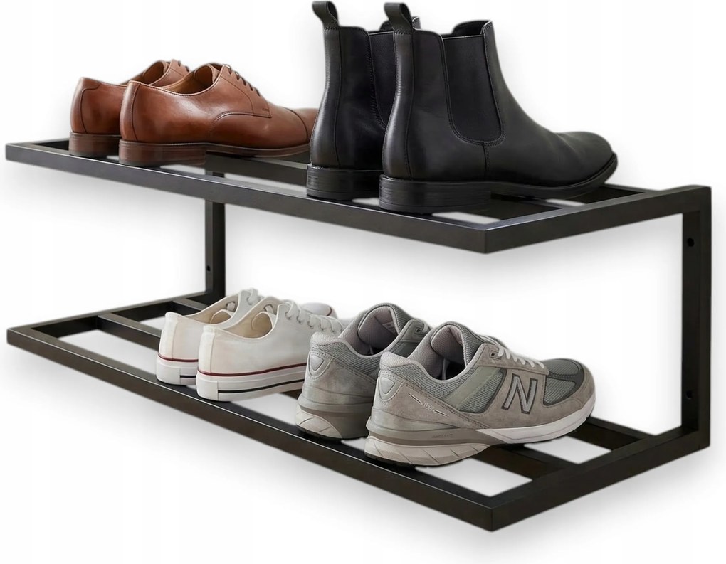 Falra akasztható cipőspolc dupla szekrény Loft rendszerező 55cm