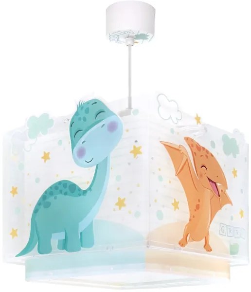 Dalber 63452 - Gyerek csillár BABY DINOS 1xE27/15W/230V, vidám, színes kivitel