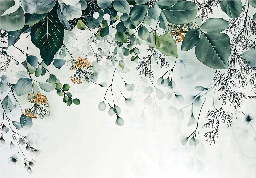 Fotótapéta Levelek Lógó Zöld Hálószoba Nappali Tapéta Flizelina 200x140