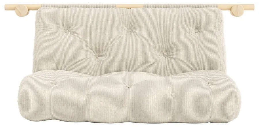 Krémszínű kordbársony kinyitható kanapé 135 cm Hooked – Karup Design
