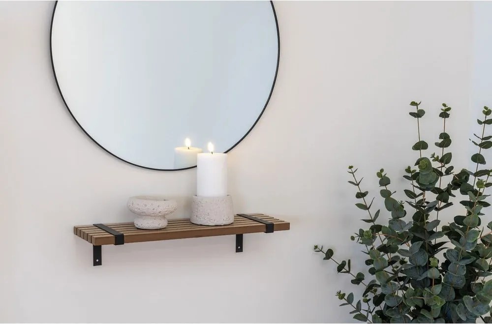 Natúr színű fali polc kőrisfa dekorral 50 cm Luxor – House Nordic