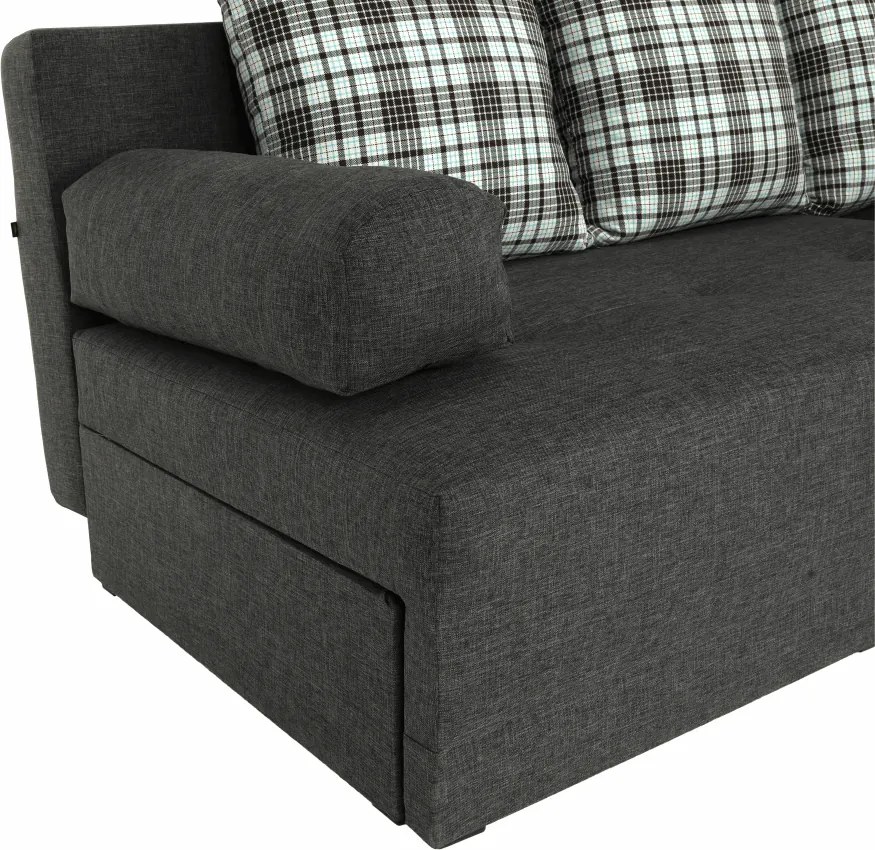 Sarokgarnitúra készlet, szürke melír / mintázott, jobb, MEXX