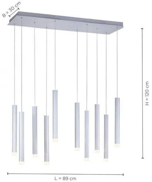 Leuchten Direkt 15206-95 - LED Csillár zsinóron BRUNO 10xLED/4,8W/230V