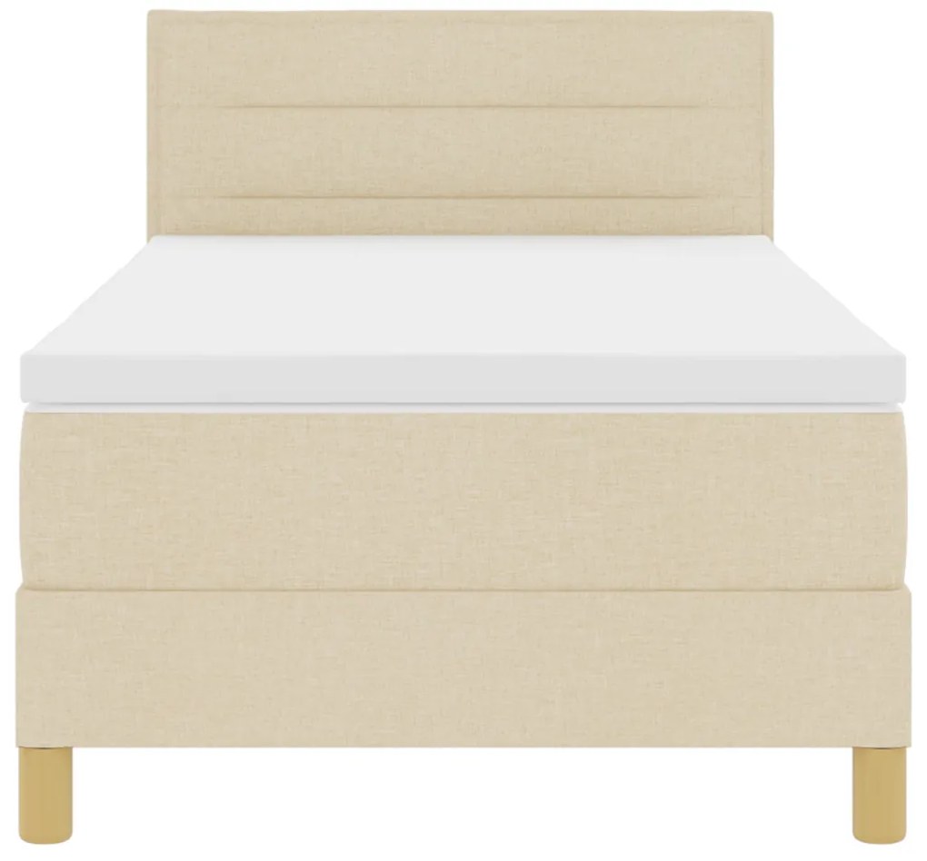 Box Spring Ágy Matraccal & LED Krém 100x200 cm Szövet