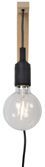 Lucide 08208/01/30 - Fali lámpa FIX WALL 1xE27/60W/230V fekete