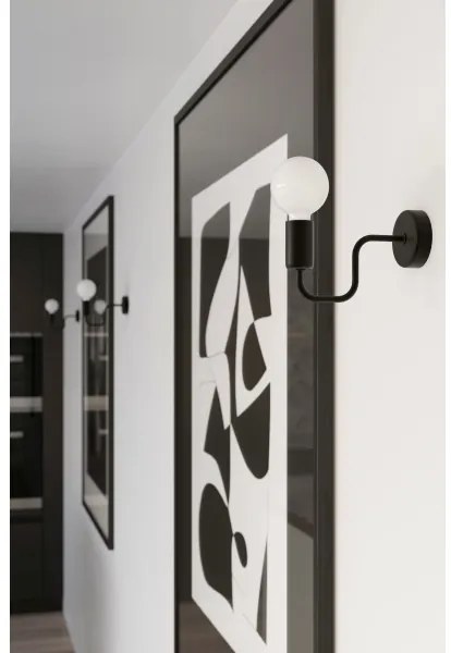 Sollux SL.1445 - Fali lámpa VECTOR 1xE27/15W/230V fekete