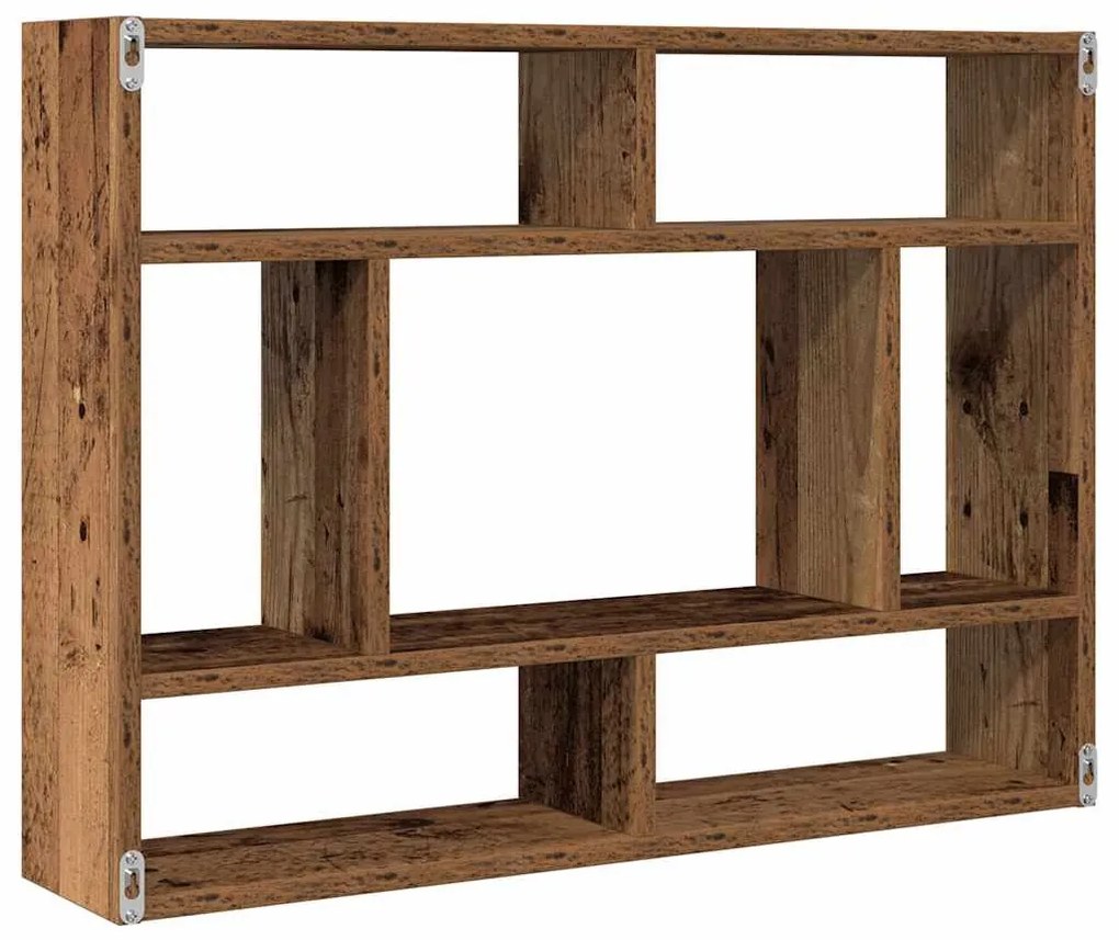 antik fa szerelt fa fali polc 75x16x55 cm