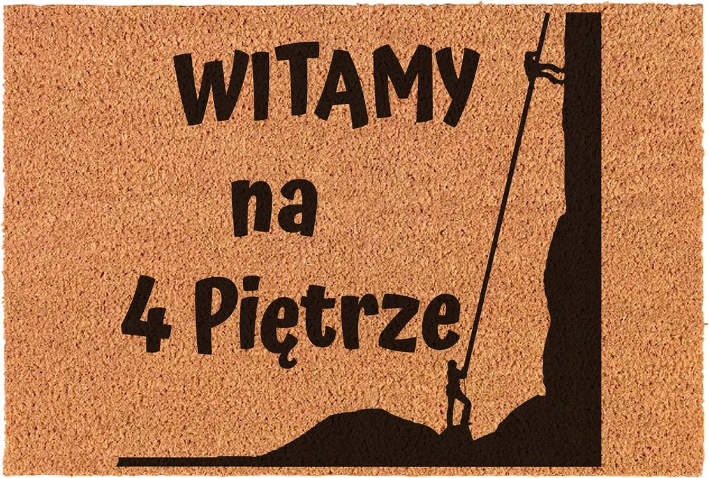 Lábtörlő Üdvözöljük az Emeleten 4 40x60 Kókusz