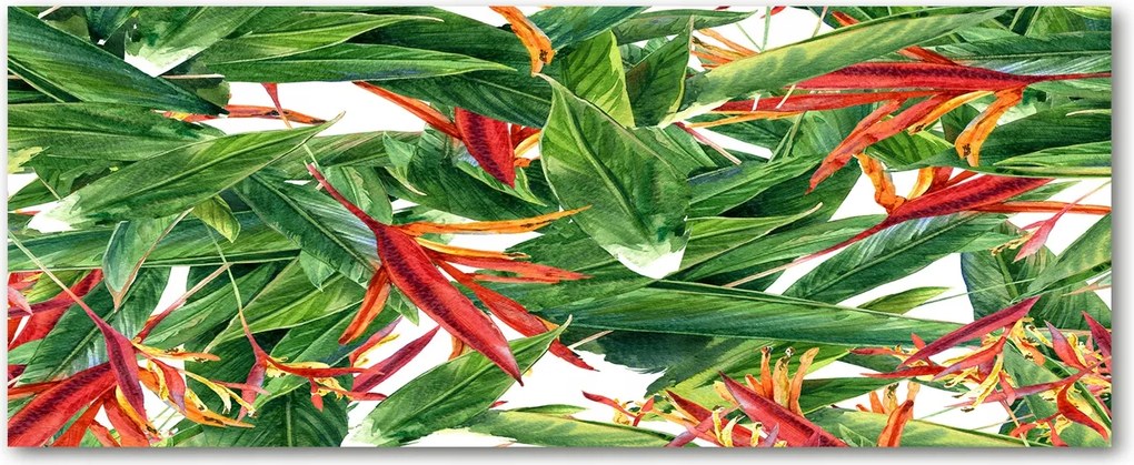 Védő üveg konyhai panel Virágos minta XXL