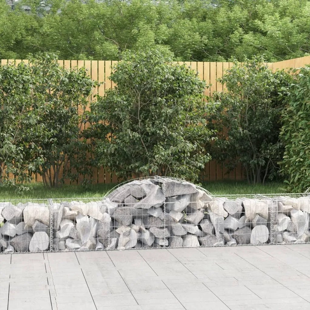 11 db íves horganyzott vas gabion kosár 200x50x40/60 cm