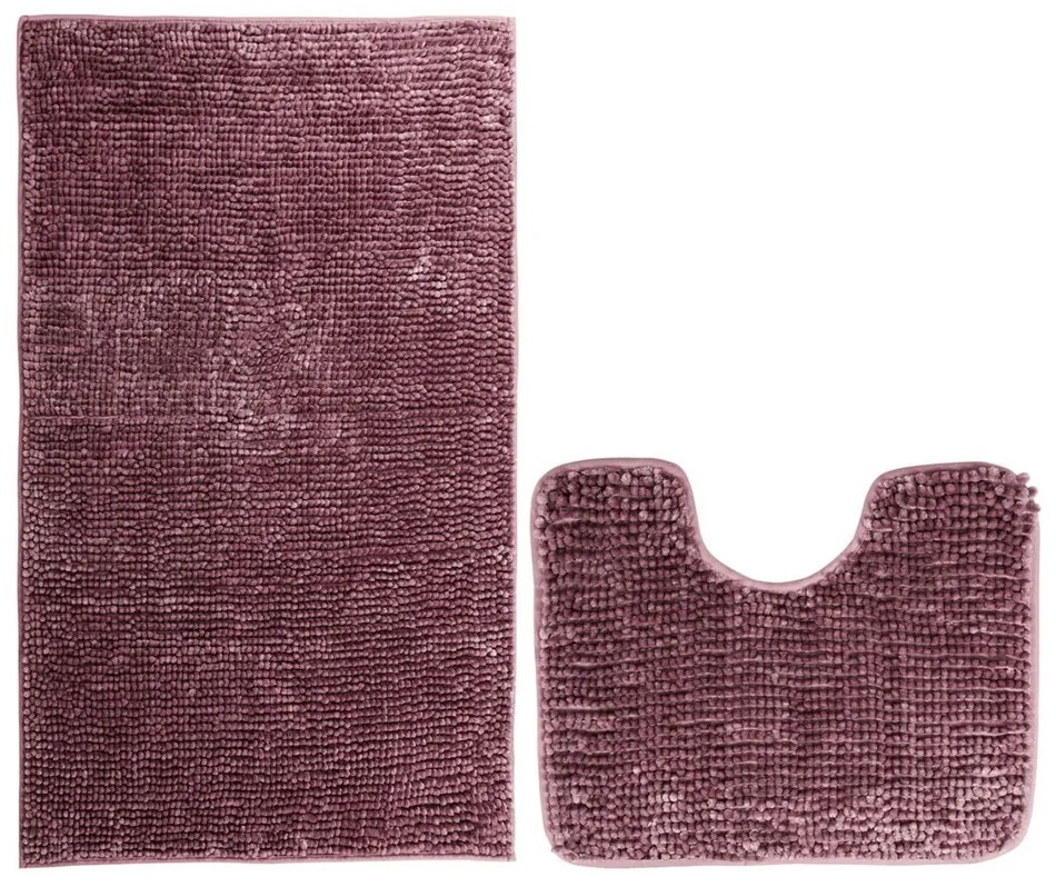 Restilo Bati fürdőszobai kilépő szett, bordó, 2 db, 50 x 80 cm, 40 x 50 cm