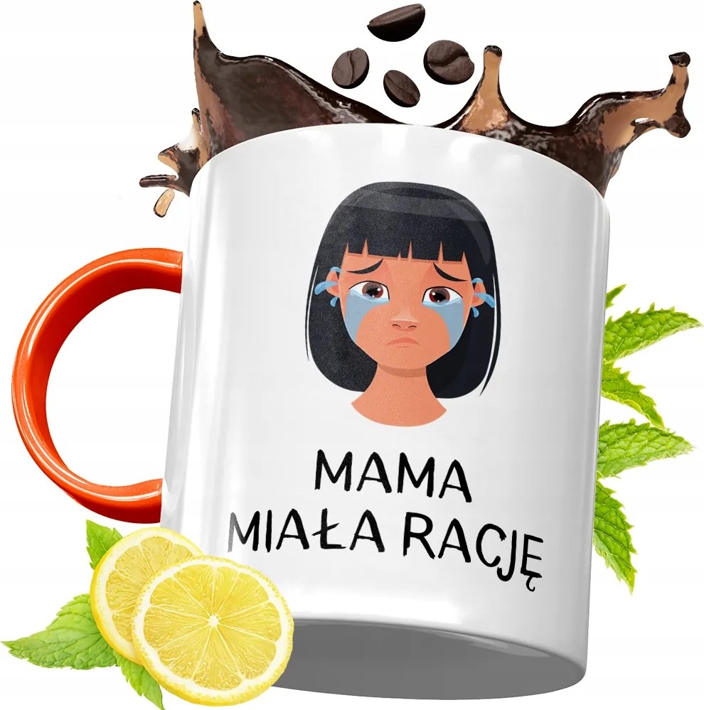 Narancssárga Bögre Anyukáknak Anyák Napjára fényképes nyomattal