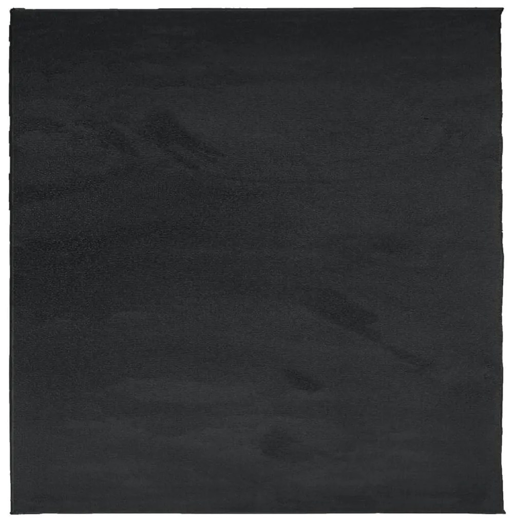 OVIEDO fekete rövid szálú szőnyeg 200 x 200 cm