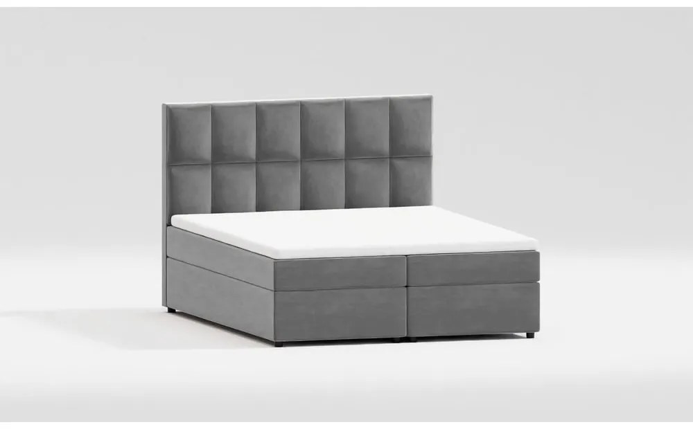 Szürke ágyneműtartós boxspring ágy 140x200 cm Flip – Ropez