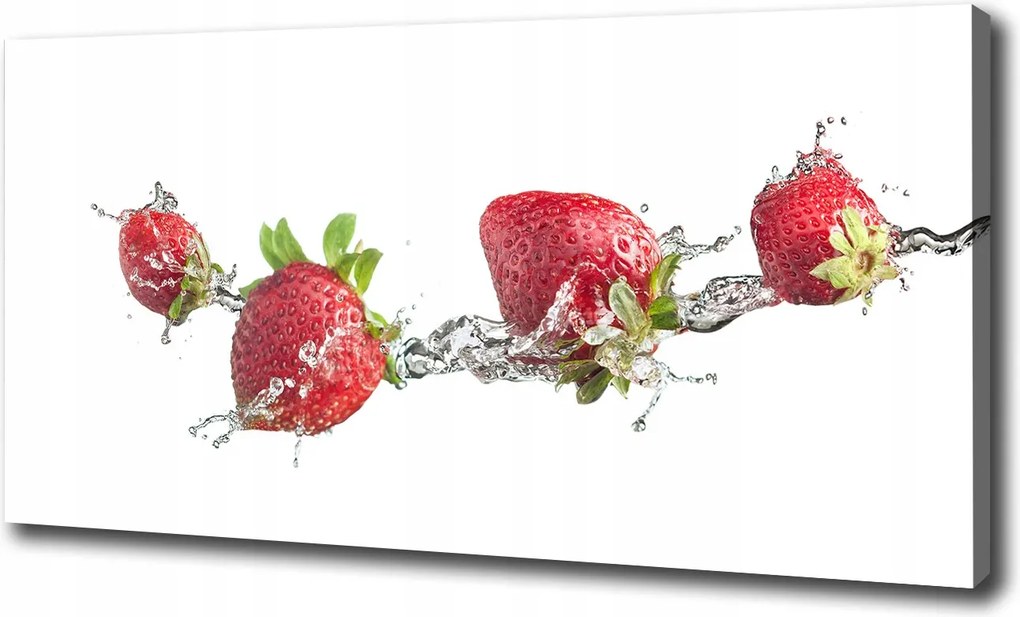 Vászonkép Eper és víz 100x70 cm