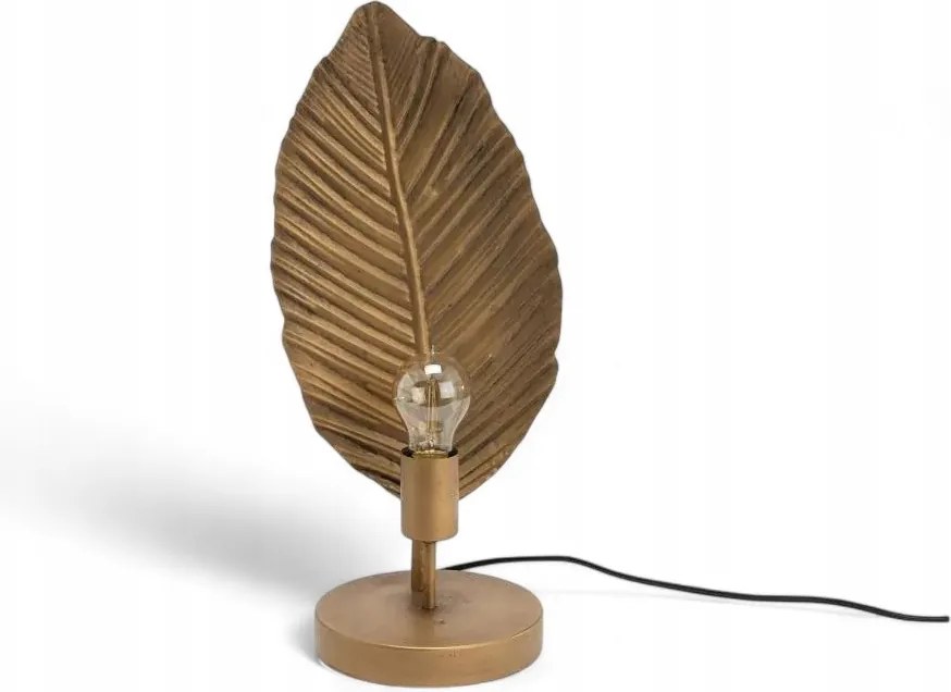 Levél alakú asztali lámpa sárgaréz 48 cm fém E27 x 1