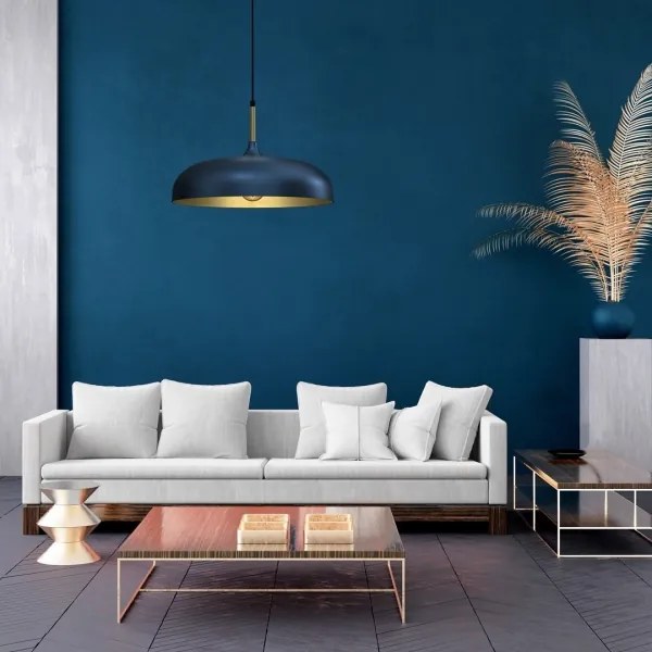 Brilagi - Csillár zsinóron ABRAHAM 1xE27/60W/230V átm. 45 cm kék