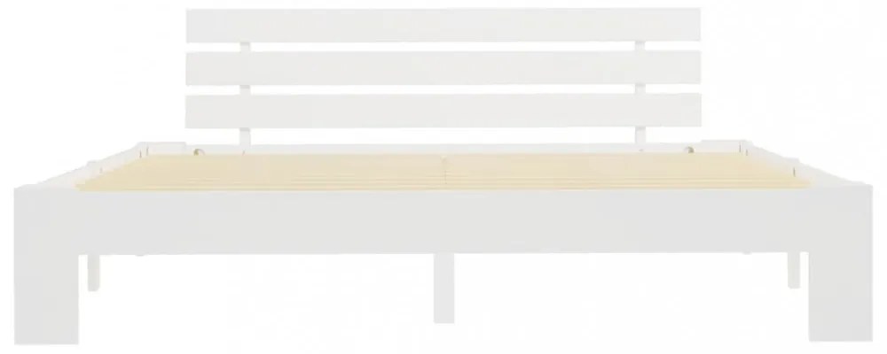 fehér tömör fenyőfa ágy matrac nélkül 160 x 200 cm