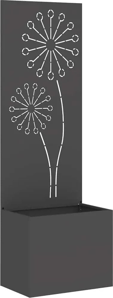 vidaXL Kertvédő vászon Fekete 50 x 140 cm Hidegen hengerelt acél