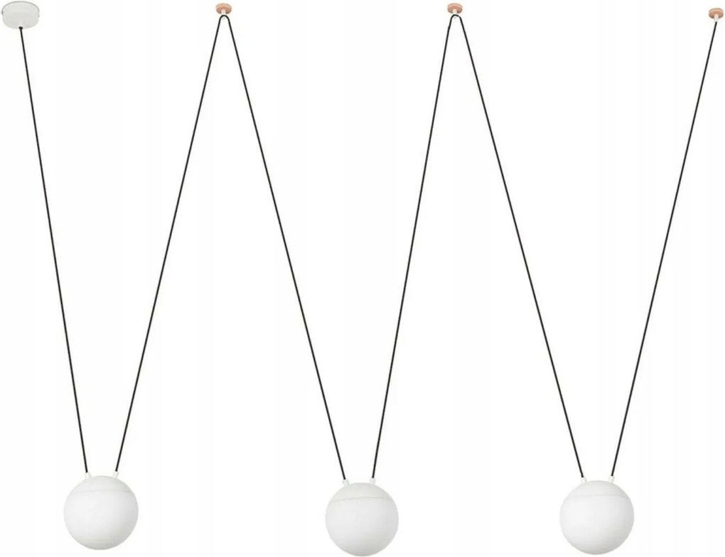 Faro Mine Glass Space 3L függeszték fehér, változtatható beépítési lehetőséggel, E27,