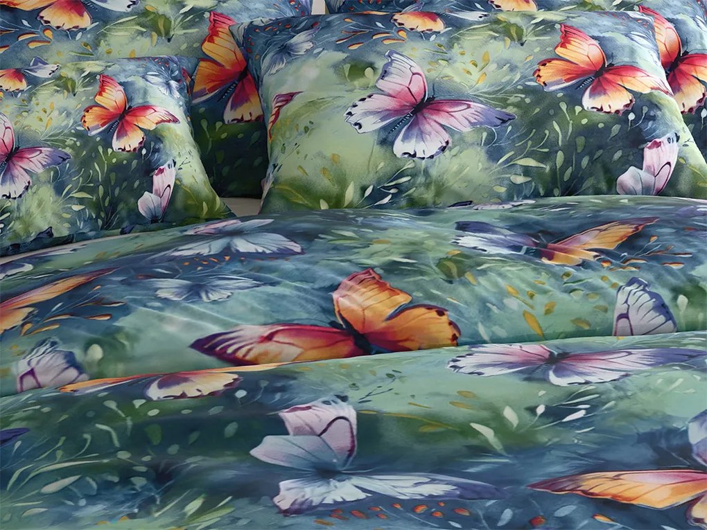 Mikroszálas ágynemű COLORFUL BUTTERFLY, színes Ágyneműhuzat mérete: 2 db 70 x 90 cm | 200 x 220 cm