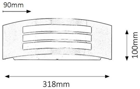 Rabalux 8410 - Fali lámpa ROMA 1xE27/14W rozsdamentes acél
