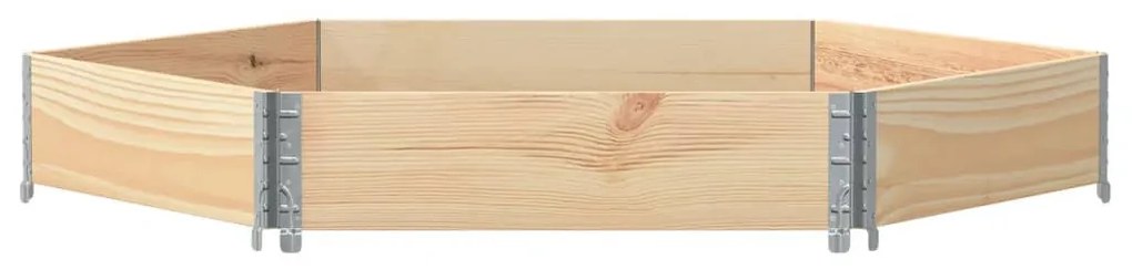 tömör fenyőfa hatszögű magaságyás 160 x 160 cm