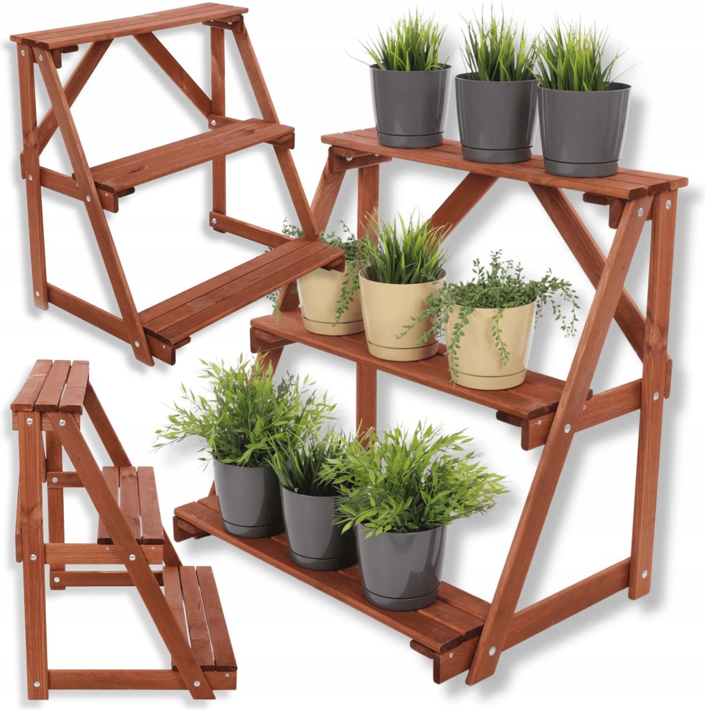 Virágtartó állvány virágtartó állvány fa virágtartó polc