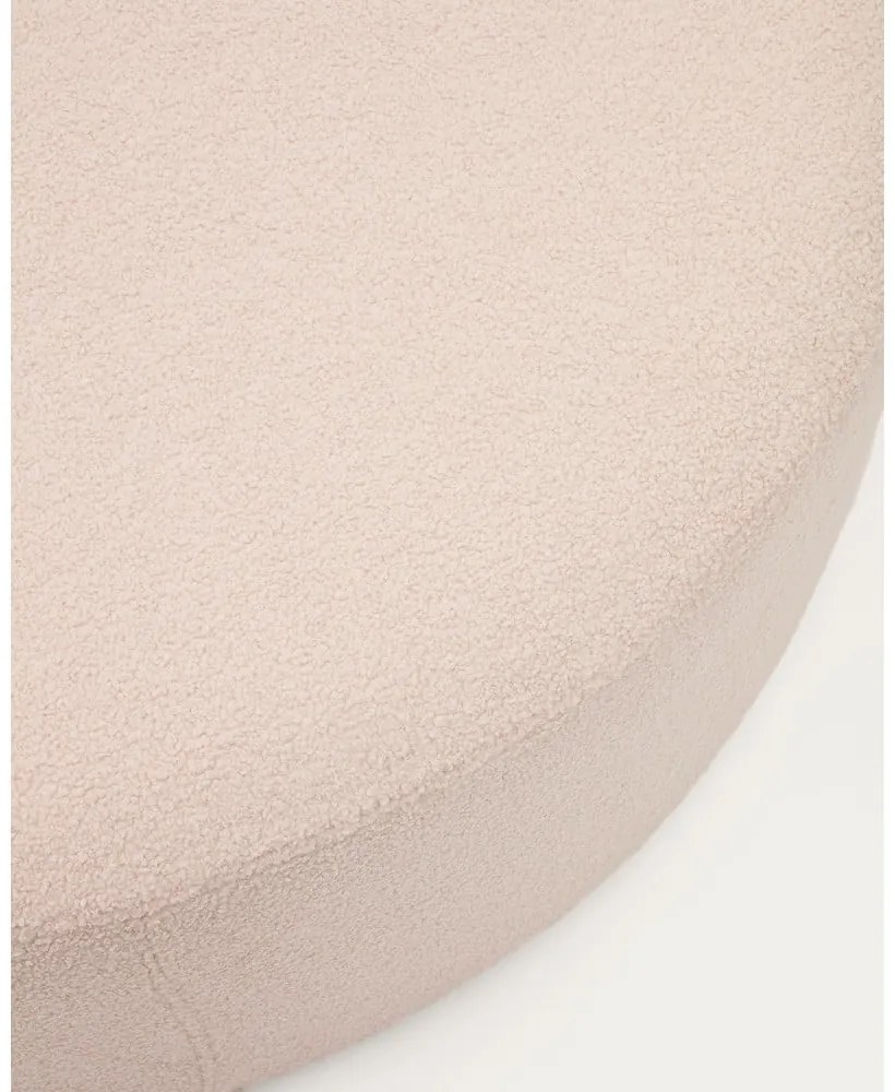 Világos rózsaszín buklé puff Kaeli – Kave Home