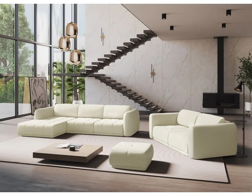 Fehér sarokkanapé (bal oldali) Hoku – Makamii