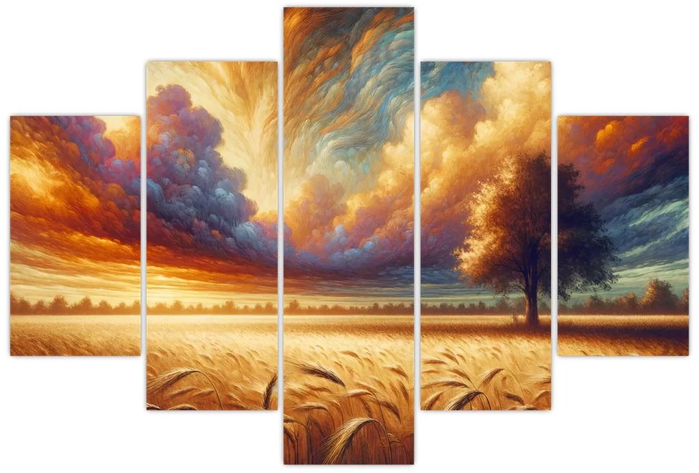 Kép – Fa a mezőn (150x105 cm)