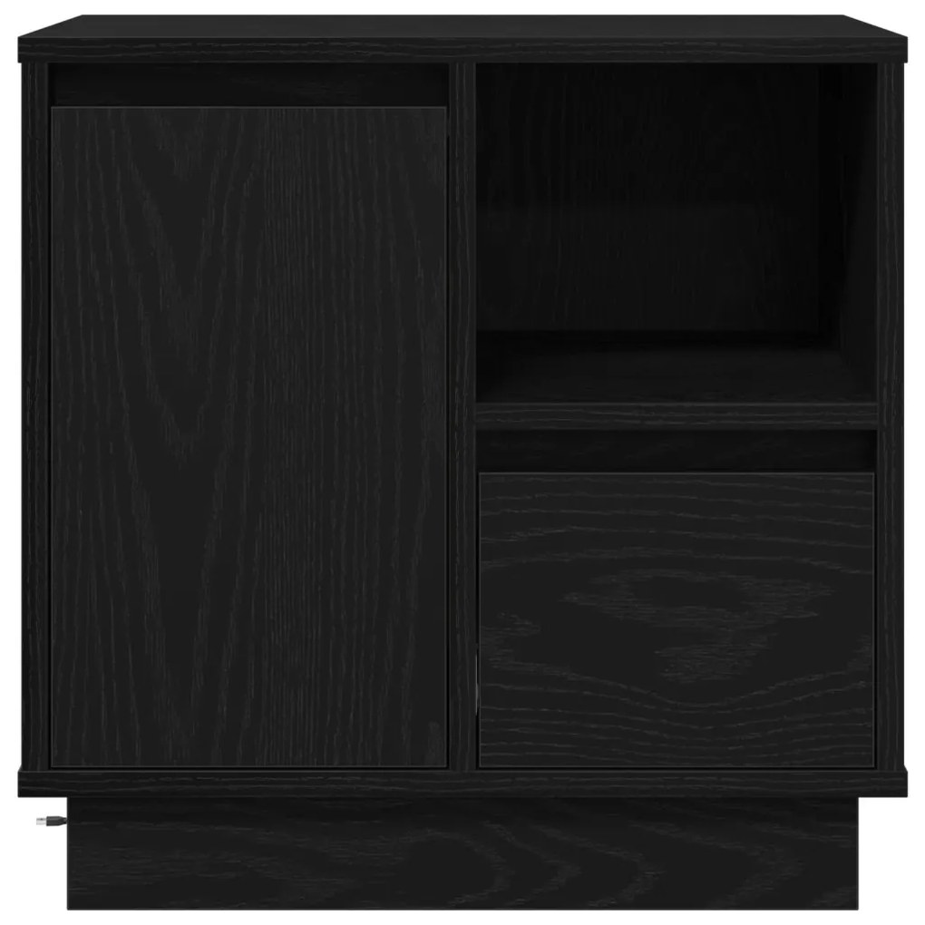 Éjjeli szekrények LED-del 2 db Fekete tölgy 50x34,5x50 cm