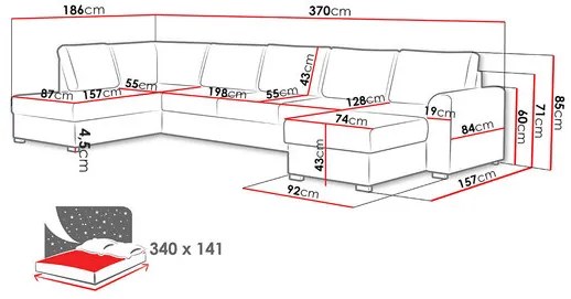 Ülőgarnitúra Astoris Large (J) (twist 21). 1053539