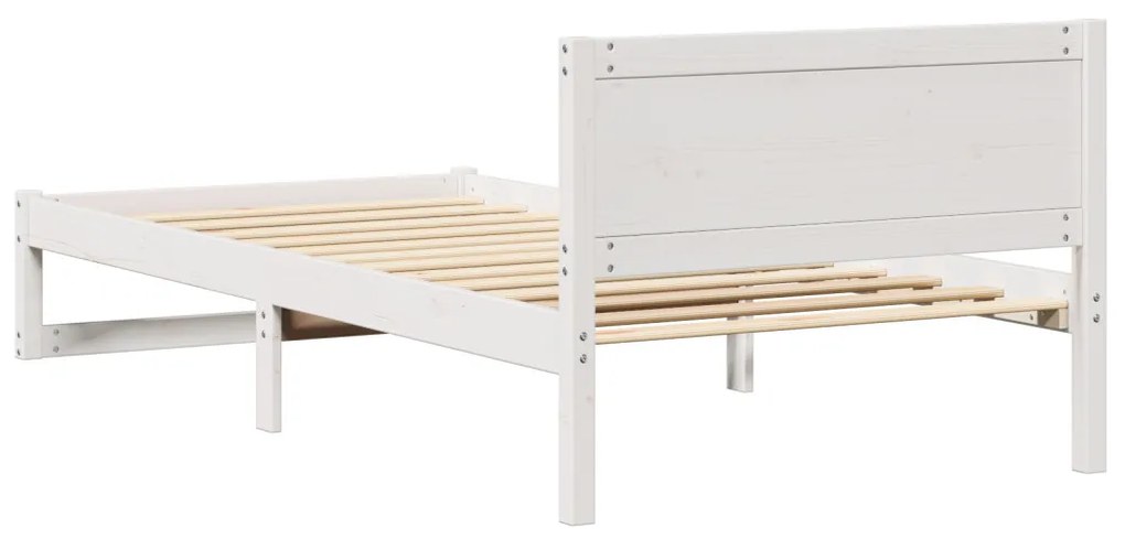 Ágykeret Fehér Fa 90 x 200 cm Minimalista ágykeret