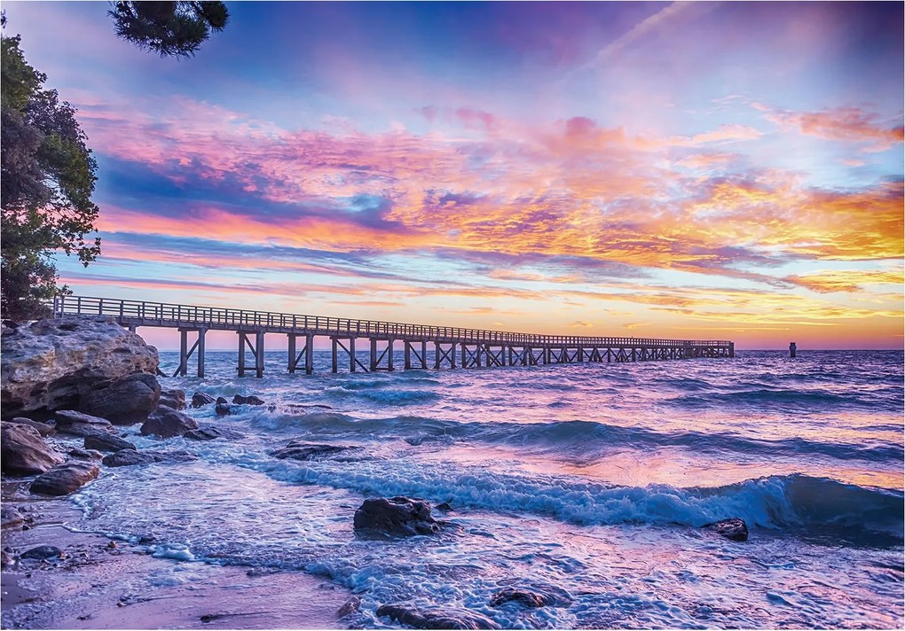 Fotótapéta Tenger naplemente Vinyl perspektíva 208x146 +ragasztó