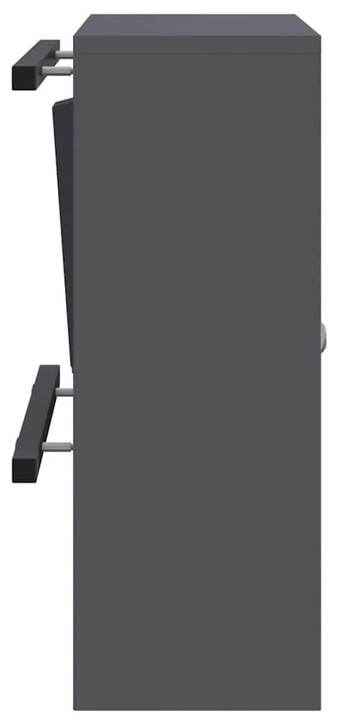 postaláda Antracit 30 x 23 x 55 cm Acél