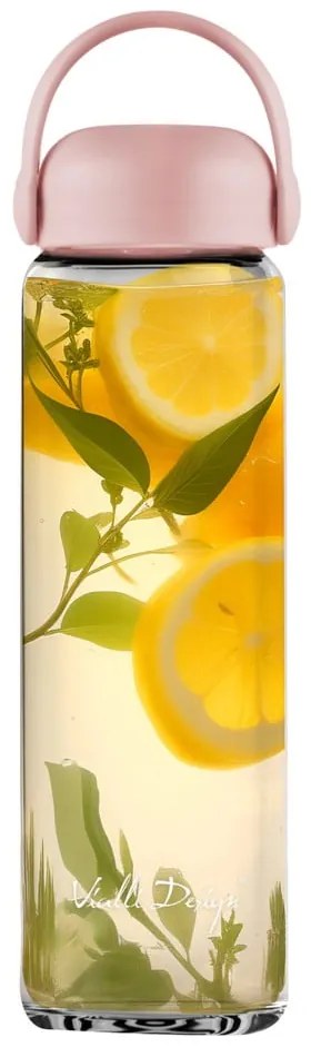 Rózsaszín üveg ivópalack 540 ml Fuori – Vialli Design